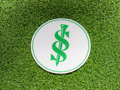 golf apparel and goods company sticker